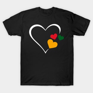 Cute Juneteenth Heart Proud African American Valentine's Day T-Shirt